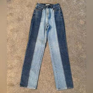 PacSun Two-Tone Medium & Dark Blue Denim Jeans